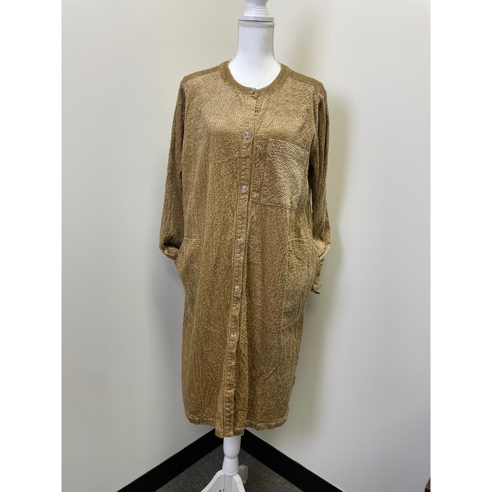 Pure Jill J.Jill Textured Corduroy Duster L Button Front Longline Shirt Jacket - Picture 4 of 16